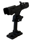 Adjustable kayak fishing rod holder with rectangular mounting base