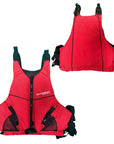 Red Cambridge Kayaks buoyancy aid front and back view