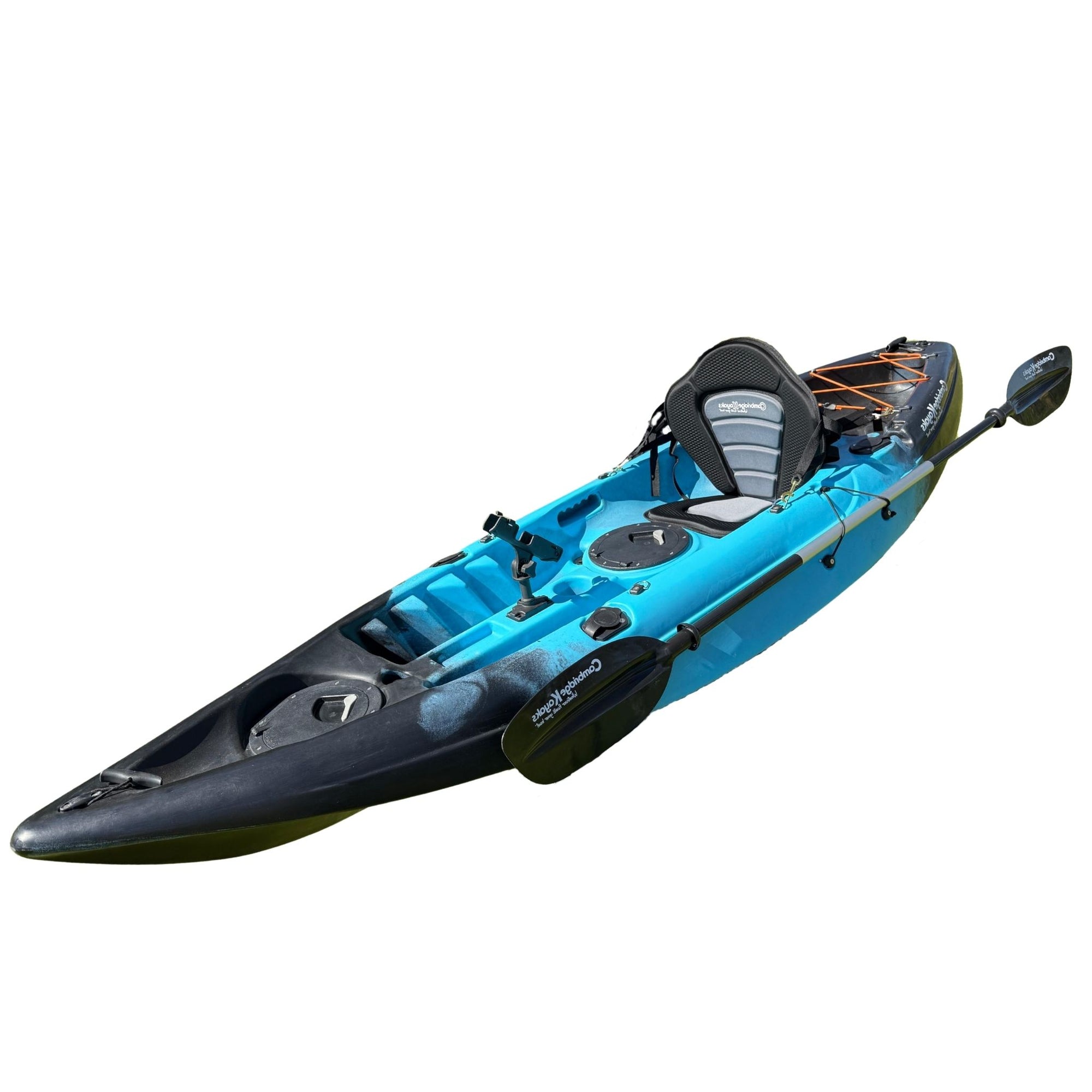 Single sit on top kayak with seat and storage for leisure and fishing