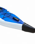 Blue Voyagair 1 inflatable kayak bow with bungee storage system and carry handle