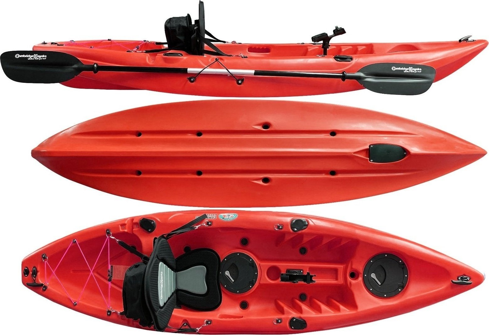 Zander single sit on top leisure or fishing kayak by cambridge kayaks