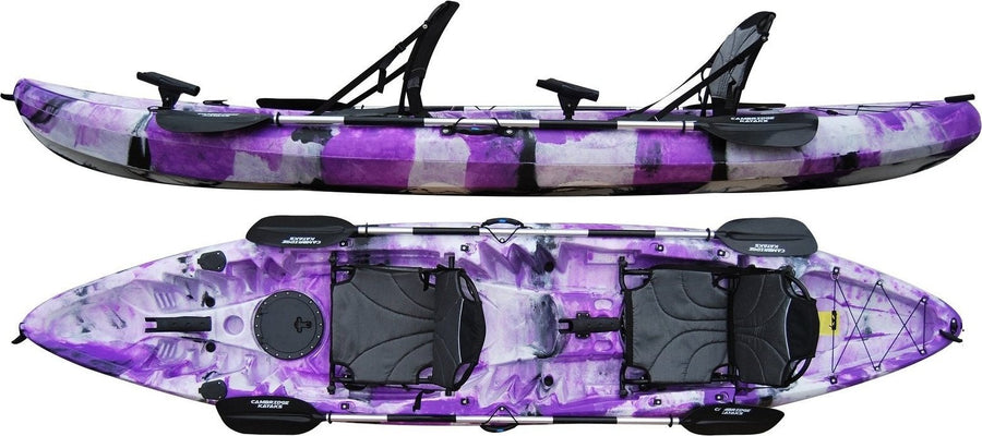 Cambridge Kayaks Double Sunfish Kayak with upgraqded chairs in Purple Camo